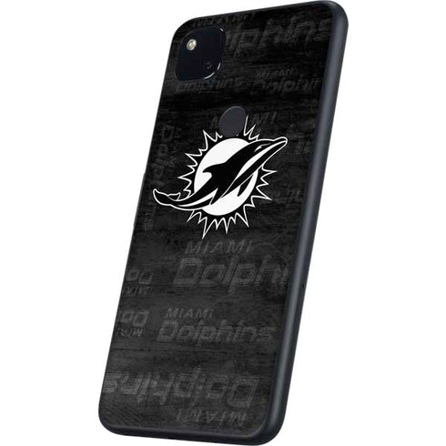 NFL Miami Dolphins Black & White Google Pixel 4a Skin